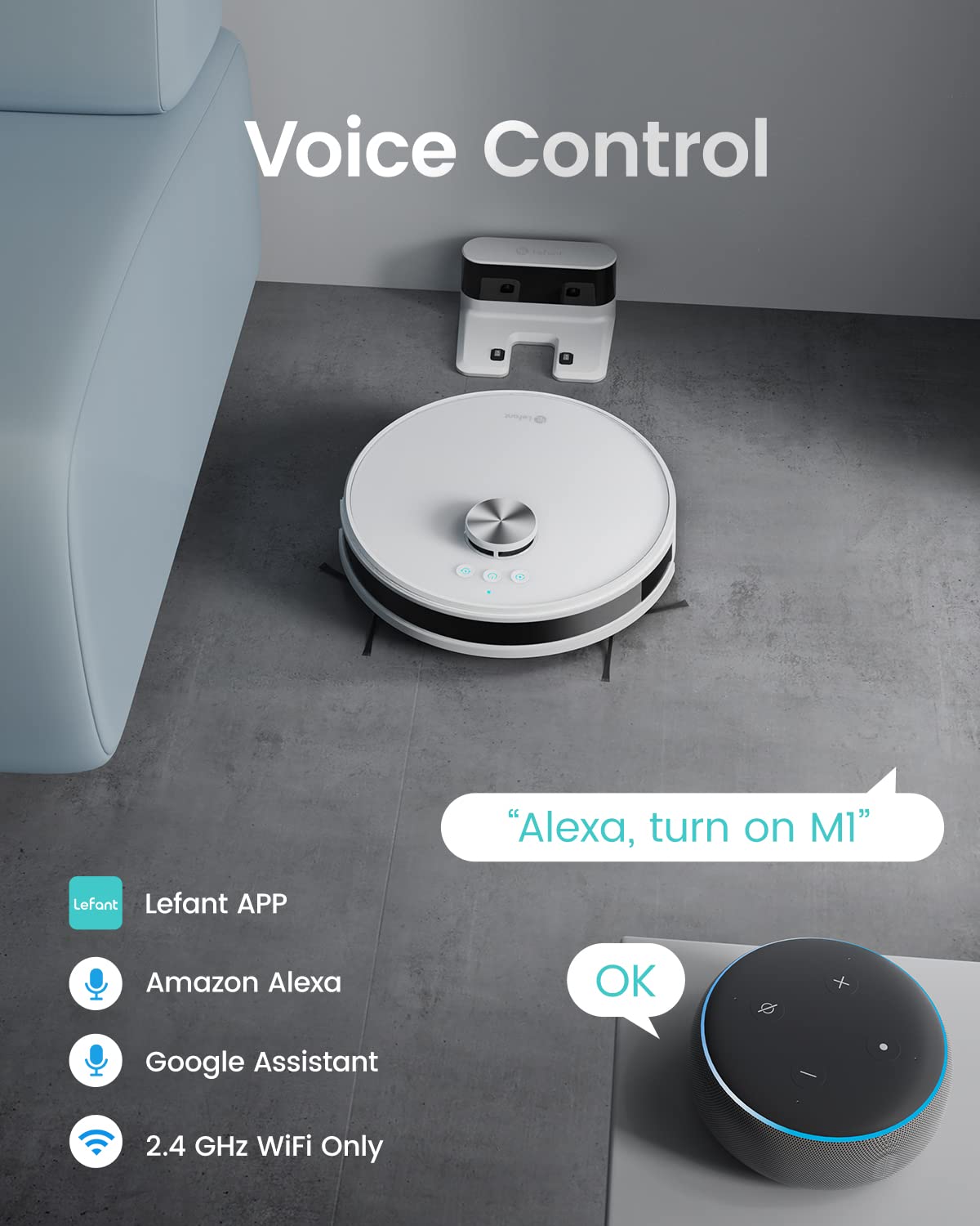 Lefant M1 Robot Vacuum & Mop – 5500Pa, Laser Navigation, App Control