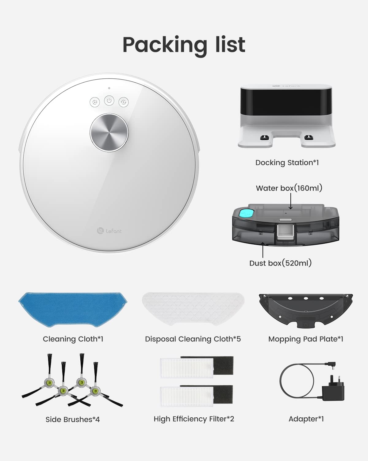 Lefant M1 Robot Vacuum & Mop – 5500Pa, Laser Navigation, App Control