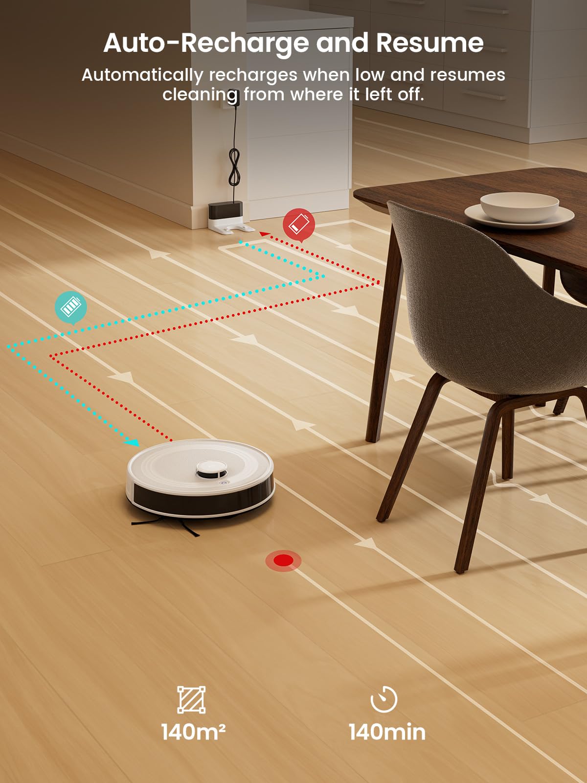 Lefant M2 Robot Vacuum & Mop – 6,000Pa Suction, Laser Navigation, App & Alexa Control
