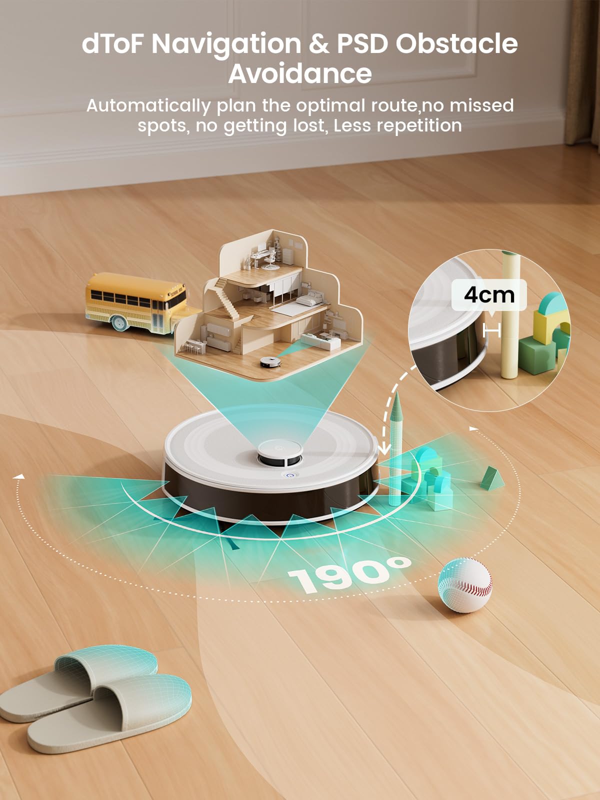 Lefant M2 Robot Vacuum & Mop – 6,000Pa Suction, Laser Navigation, App & Alexa Control