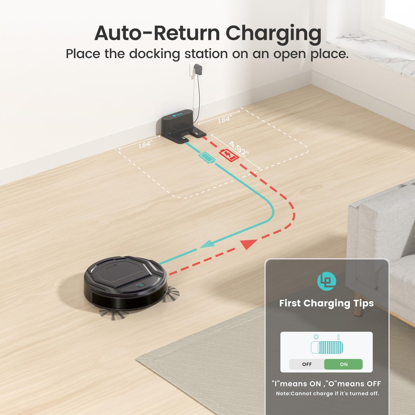 Lefant M210P Robot Vacuum Cleaner – Thin, Self-Charging, Pet Hair & Carpet Friendly