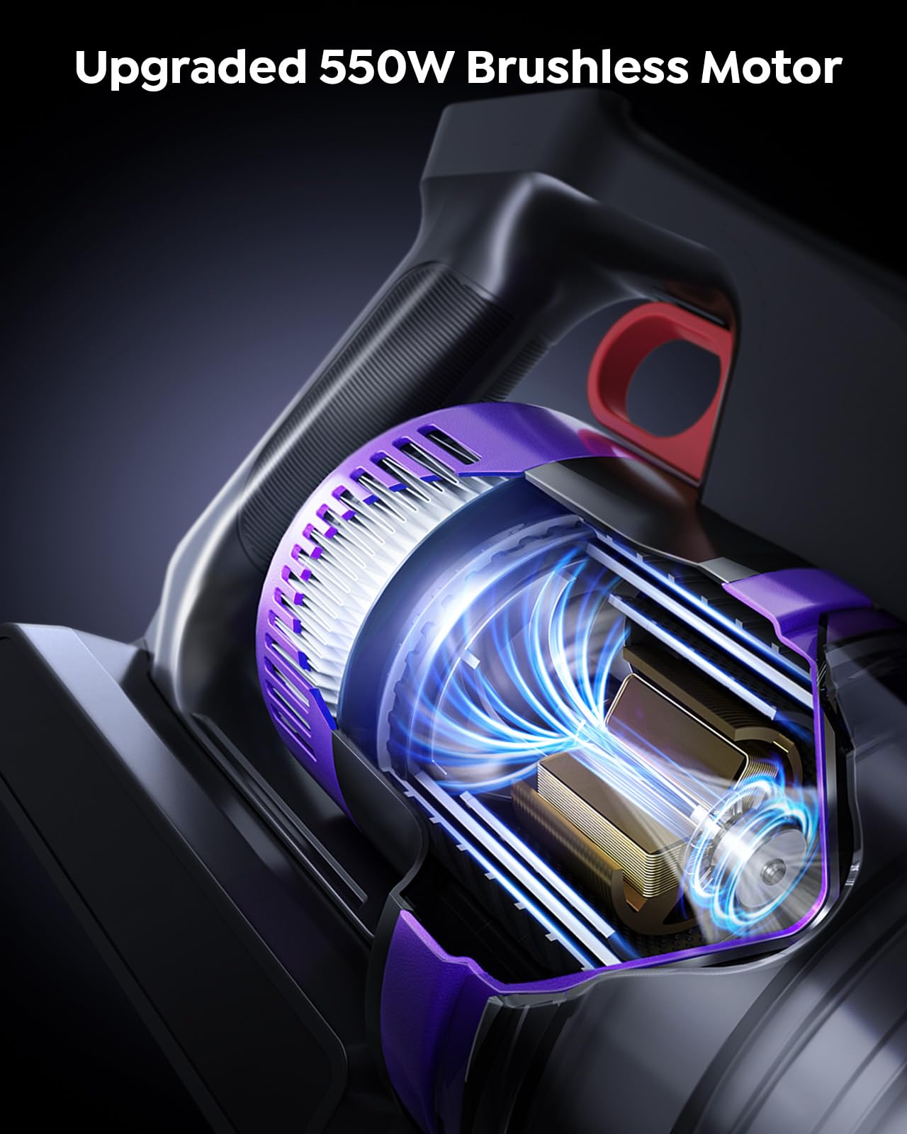 Cordless Stick Vacuum Cleaner – 550W, 45KPA Suction, 60 Min Runtime