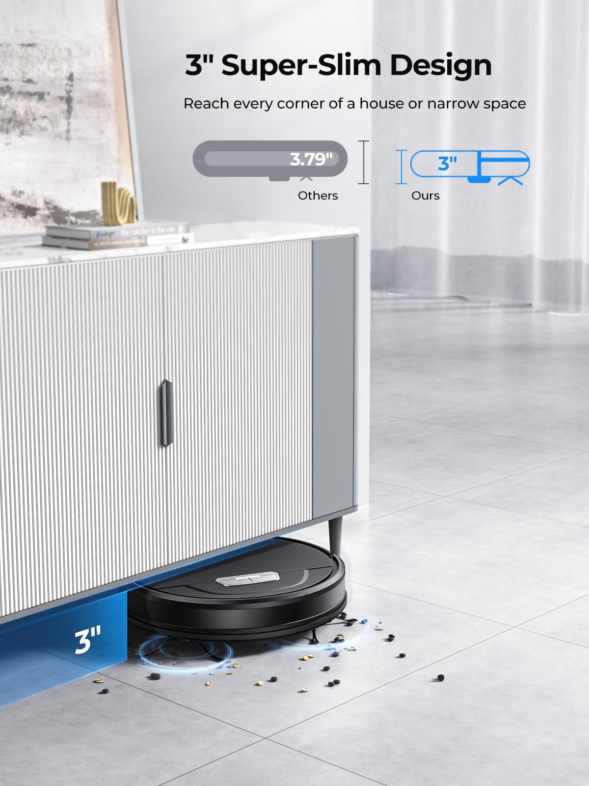 Laresar Evol 3 Robot Vacuum Cleaner with Mop – 4,500Pa Suction, Auto Carpet Boost, Smart App & Alexa