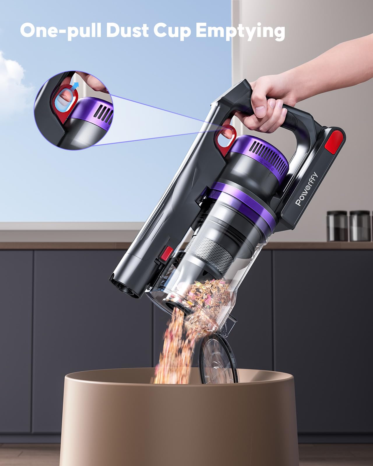 Cordless Stick Vacuum Cleaner – 550W, 45KPA Suction, 60 Min Runtime