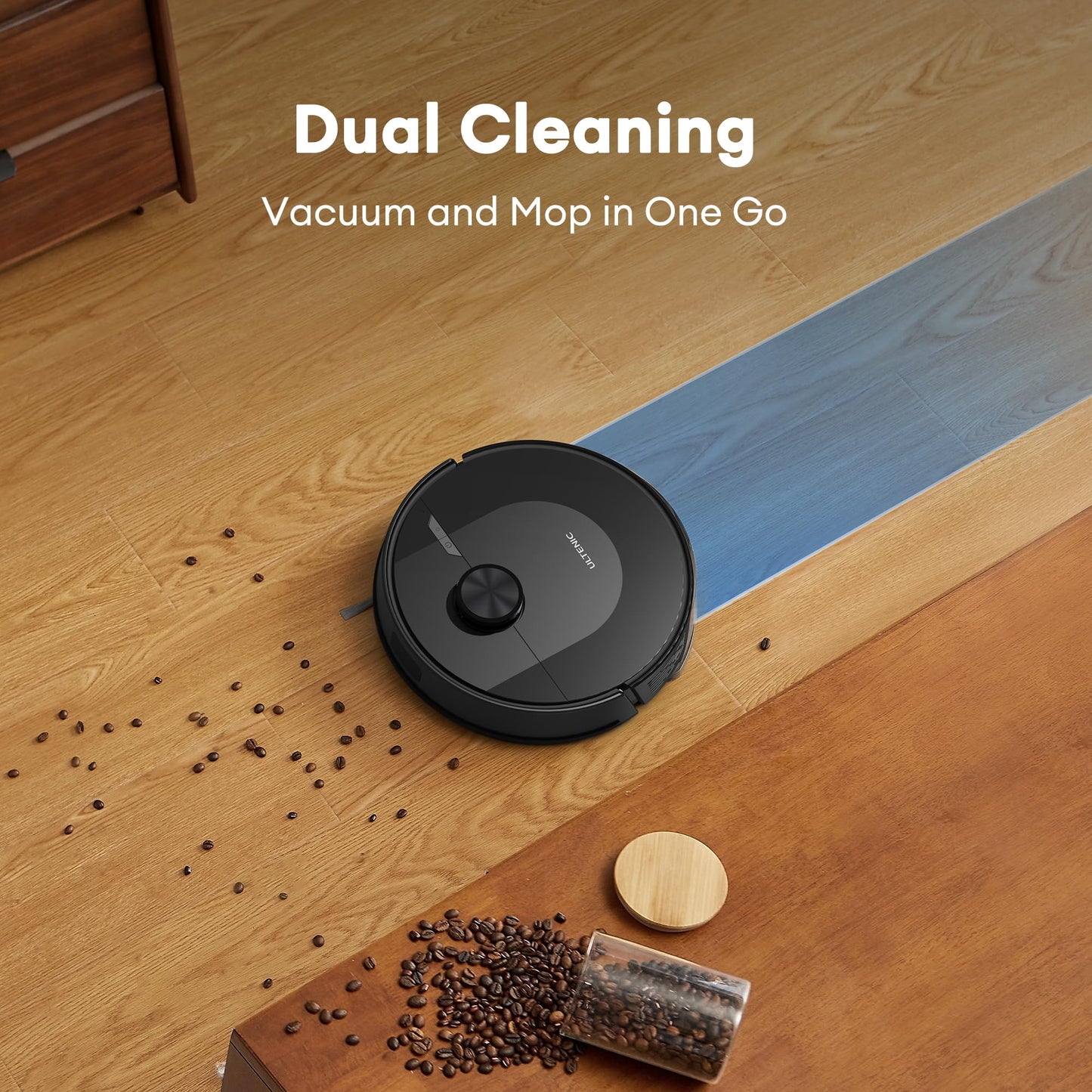 Ultenic D10 Robot Vacuum and Mop with LiDAR Navigation – 5000Pa Suction