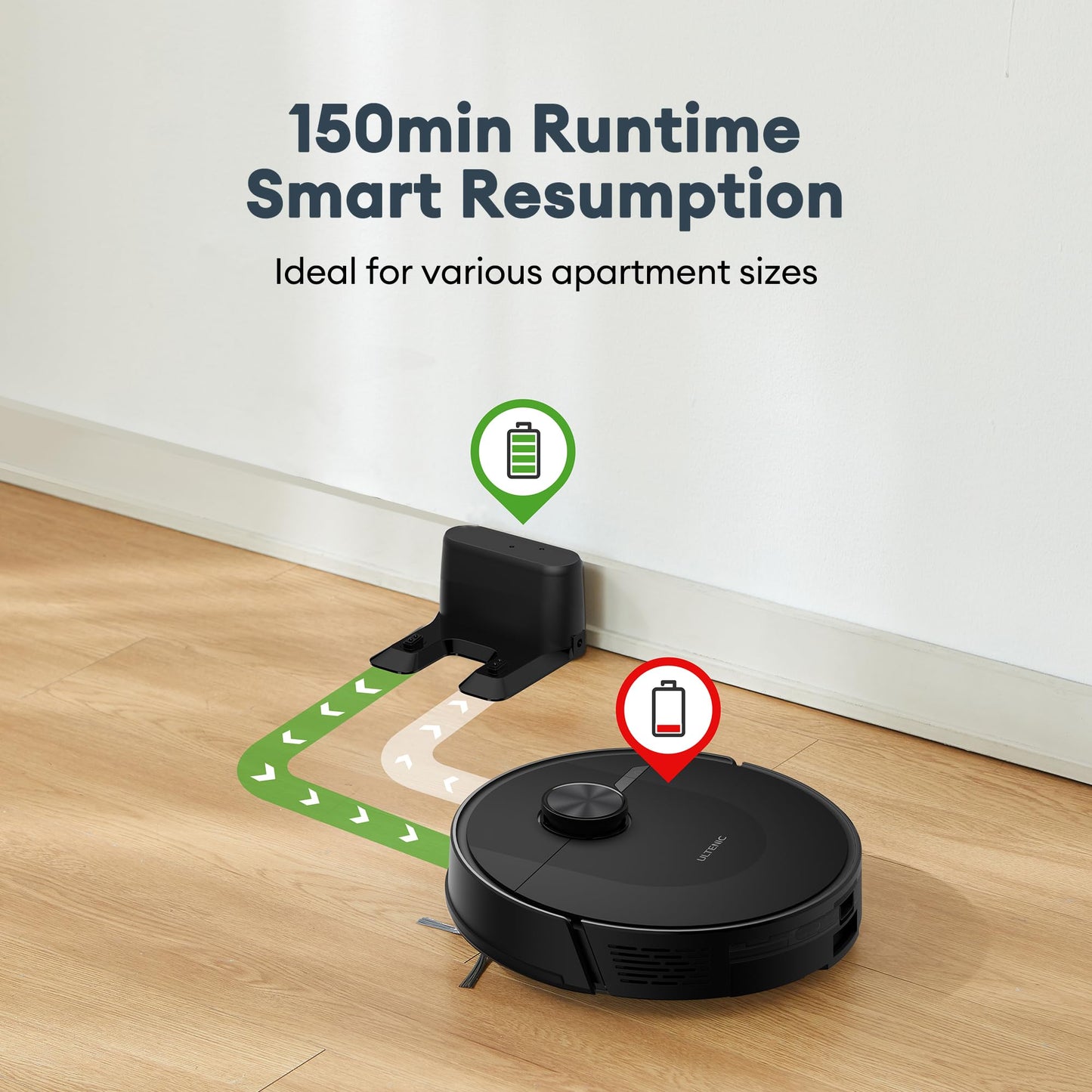 Ultenic D10 Robot Vacuum and Mop with LiDAR Navigation – 5000Pa Suction