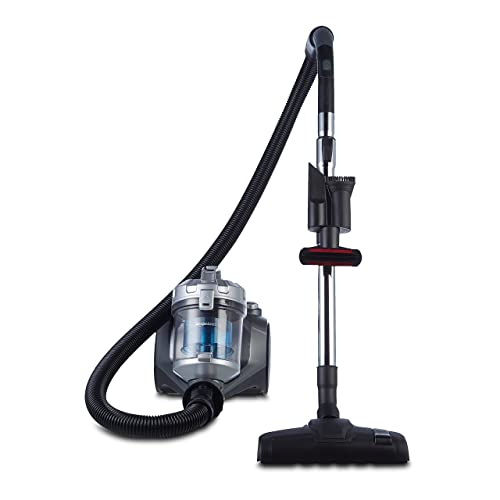 Compact Bagless Cylinder Vacuum Cleaner with HEPA Filter – 700W, 1.5L, Lightweight & Quiet, Black
