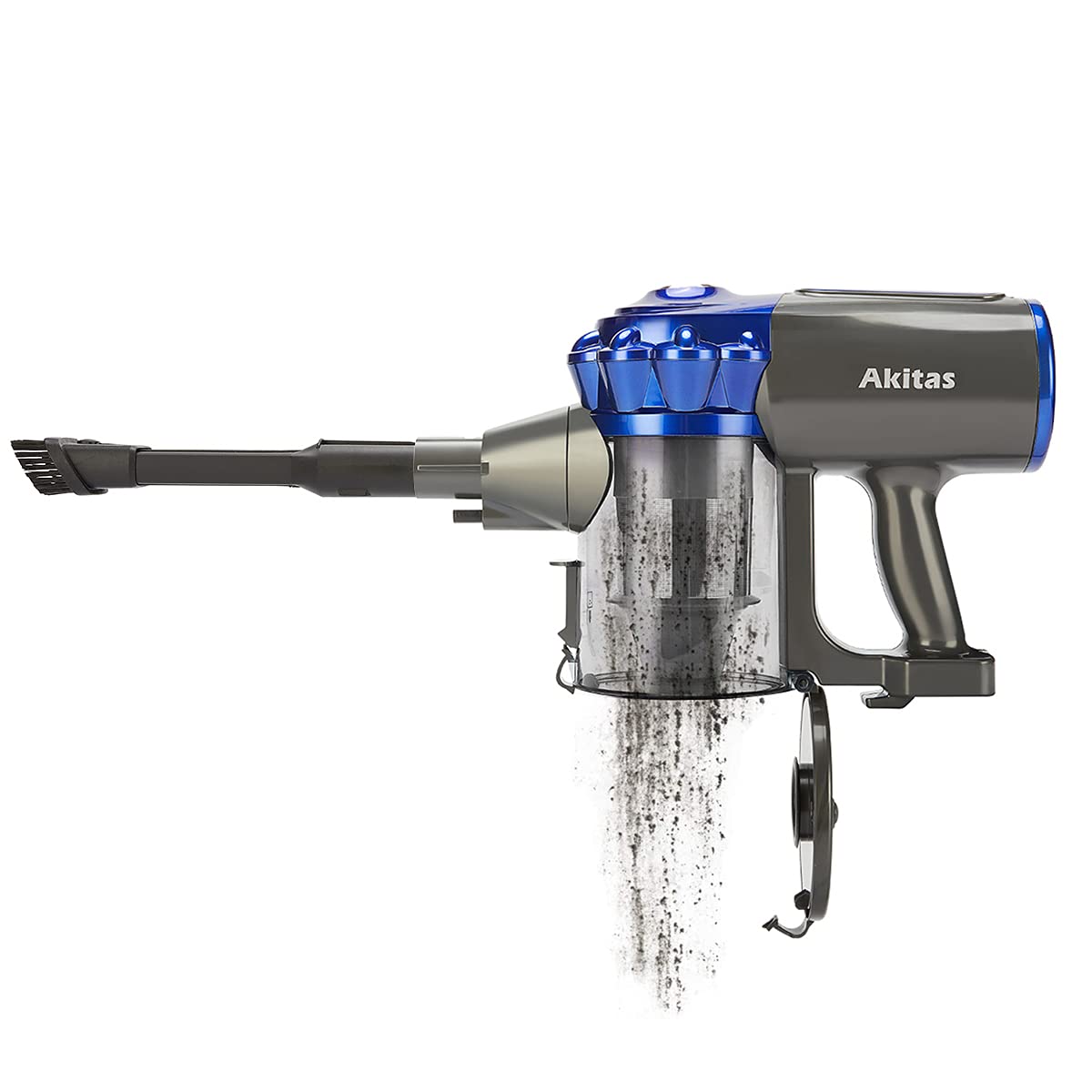 Akitas AKV8 Cordless Stick Vacuum Cleaner – Lightweight Handheld, 40 Min Runtime, Blue