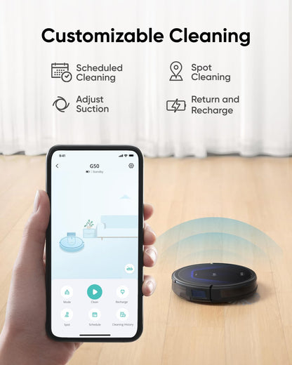 eufy G50 Robot Vacuum – 4,000Pa Suction, Pro-Detangle Brush, Pet Hair & Hard Floor Cleaning