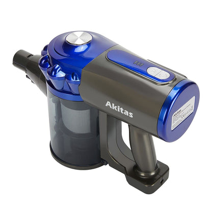 Akitas AKV8 Cordless Stick Vacuum Cleaner – Lightweight Handheld, 40 Min Runtime, Blue