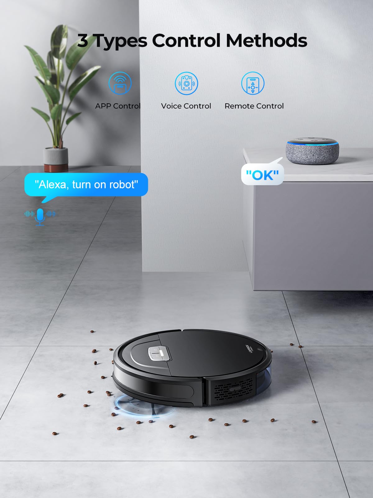 Laresar Evol 3 Robot Vacuum Cleaner with Mop – 4,500Pa Suction, Auto Carpet Boost, Smart App & Alexa