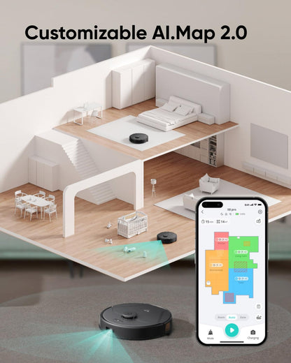 Eufy X8 Pro Robot Vacuum & Mop – 2×4000Pa Suction, Self-Empty, Pet Hair