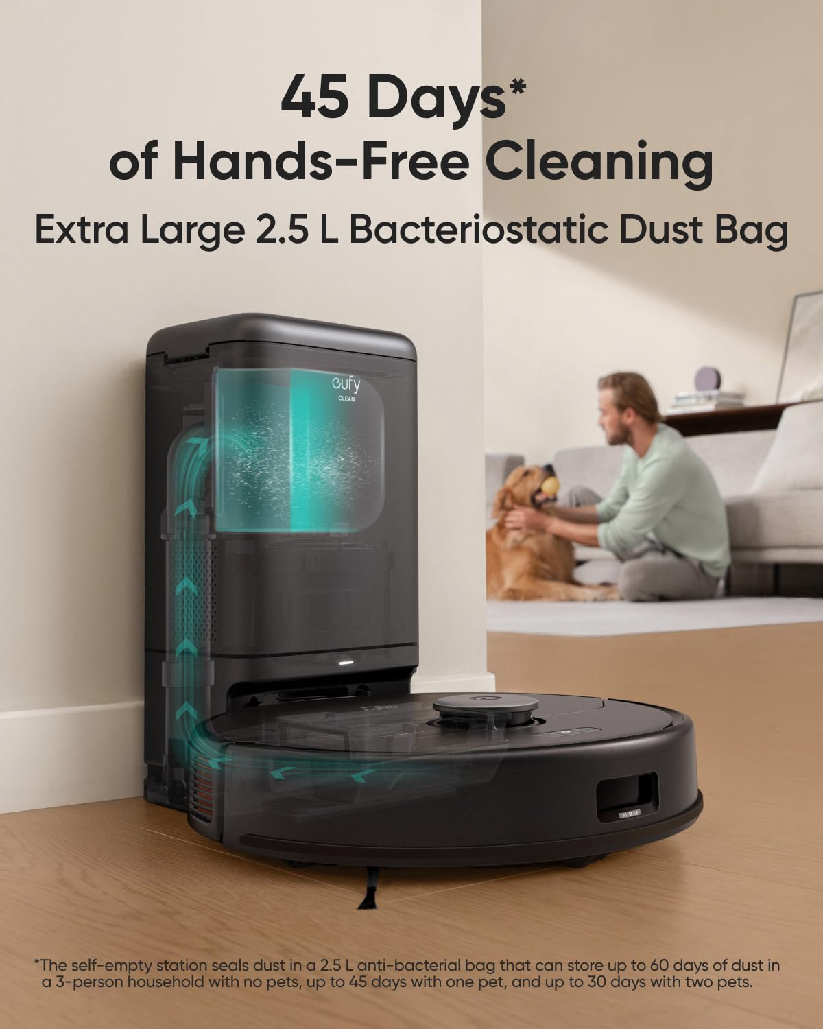 Eufy X8 Pro Robot Vacuum & Mop – 2×4000Pa Suction, Self-Empty, Pet Hair