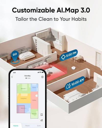 eufy X10 Pro Omni Robot Vacuum Cleaner with Mop – 8,000Pa Suction & All-in-One Auto-Cleaning Station