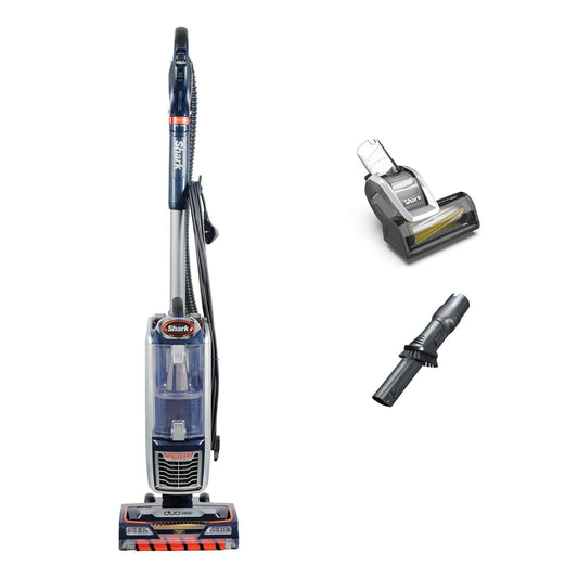 Shark NZ801UKT Corded Upright Vacuum Cleaner – DuoClean, Anti-Hair Wrap, Navy/Orange