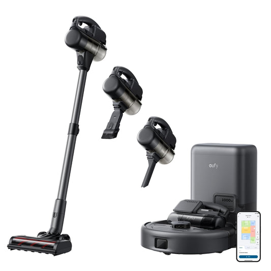eufy E20 Robot Vacuum & Handheld Combo – 30,000Pa Suction, Self-Emptying