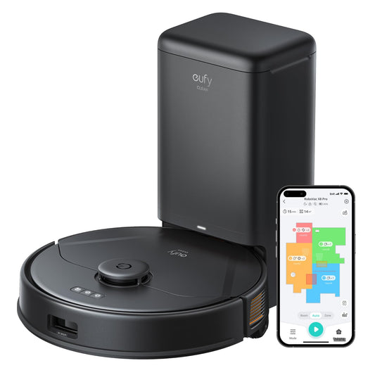 Eufy X8 Pro Robot Vacuum & Mop – 2×4000Pa Suction, Self-Empty, Pet Hair