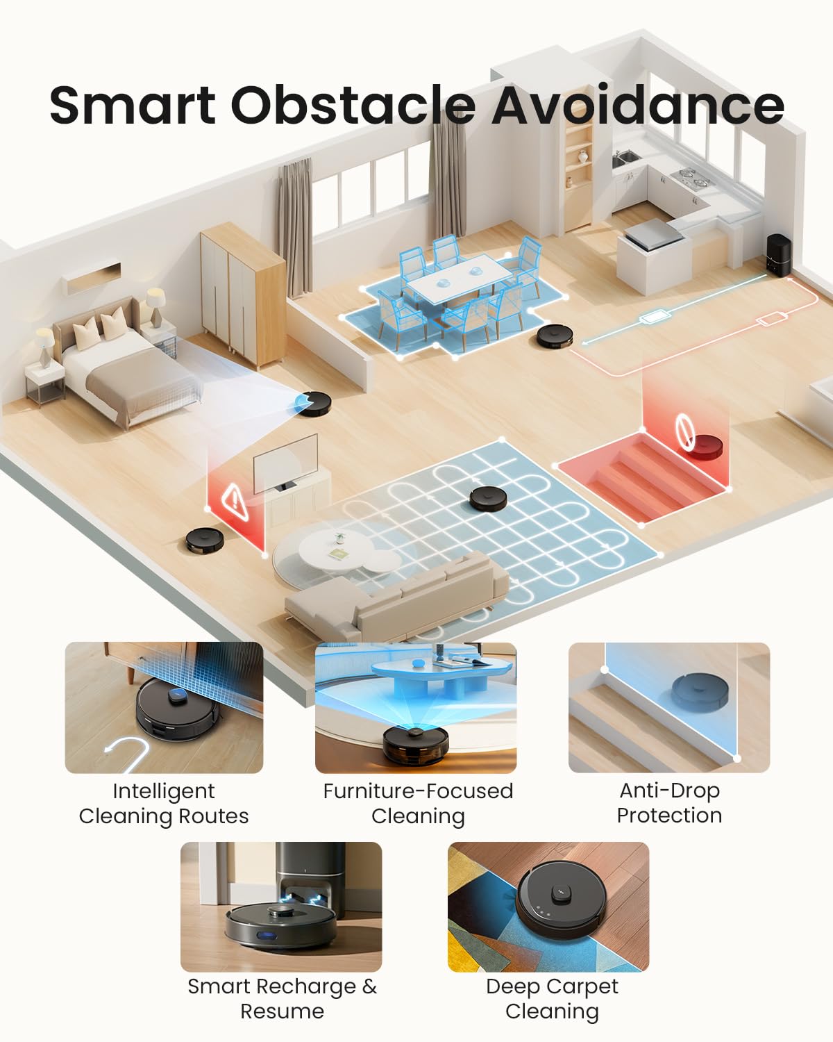 Tapo RV30 Max Plus Robot Vacuum & Mop – 5300Pa Suction, Auto-Empty, Alexa & Google
