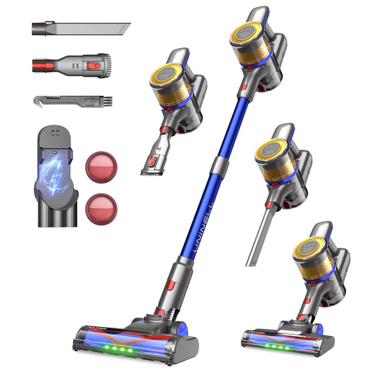 UNINELL UV1 Cordless Stick Vacuum Cleaner – 450W, 45KPA, 60-Min Runtime, Silver