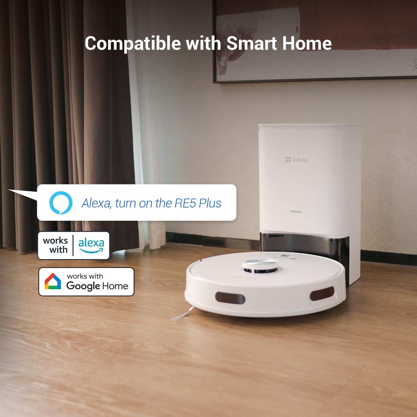 EZVIZ RE5 Plus Robot Vacuum & Mop – 4000Pa, Self-Emptying, LiDAR