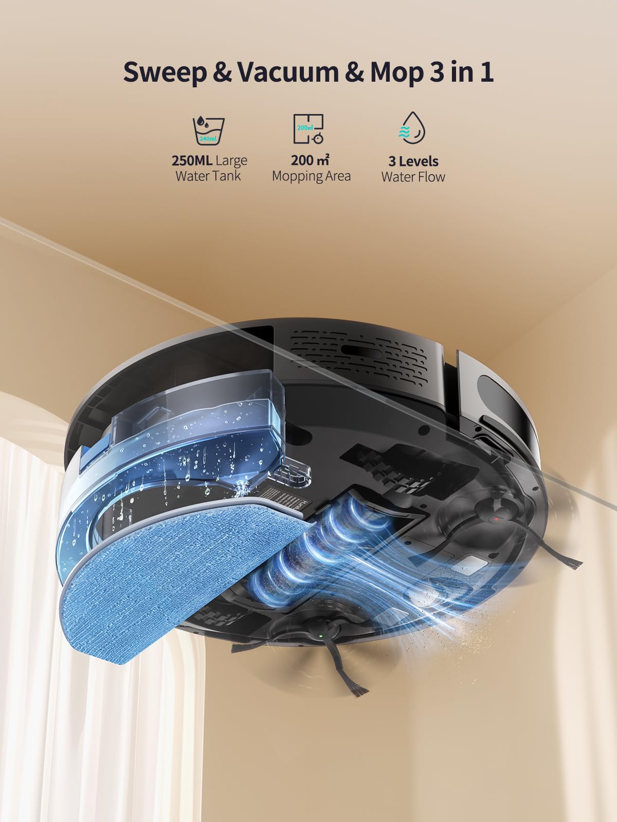 HONITURE G20 PRO Robot Vacuum & Mop – 4,500Pa Suction, App & Voice Control