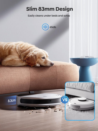 Vyzzle D10 Robot Vacuum Cleaner with Mop – 5,000Pa Suction & LiDAR Navigation