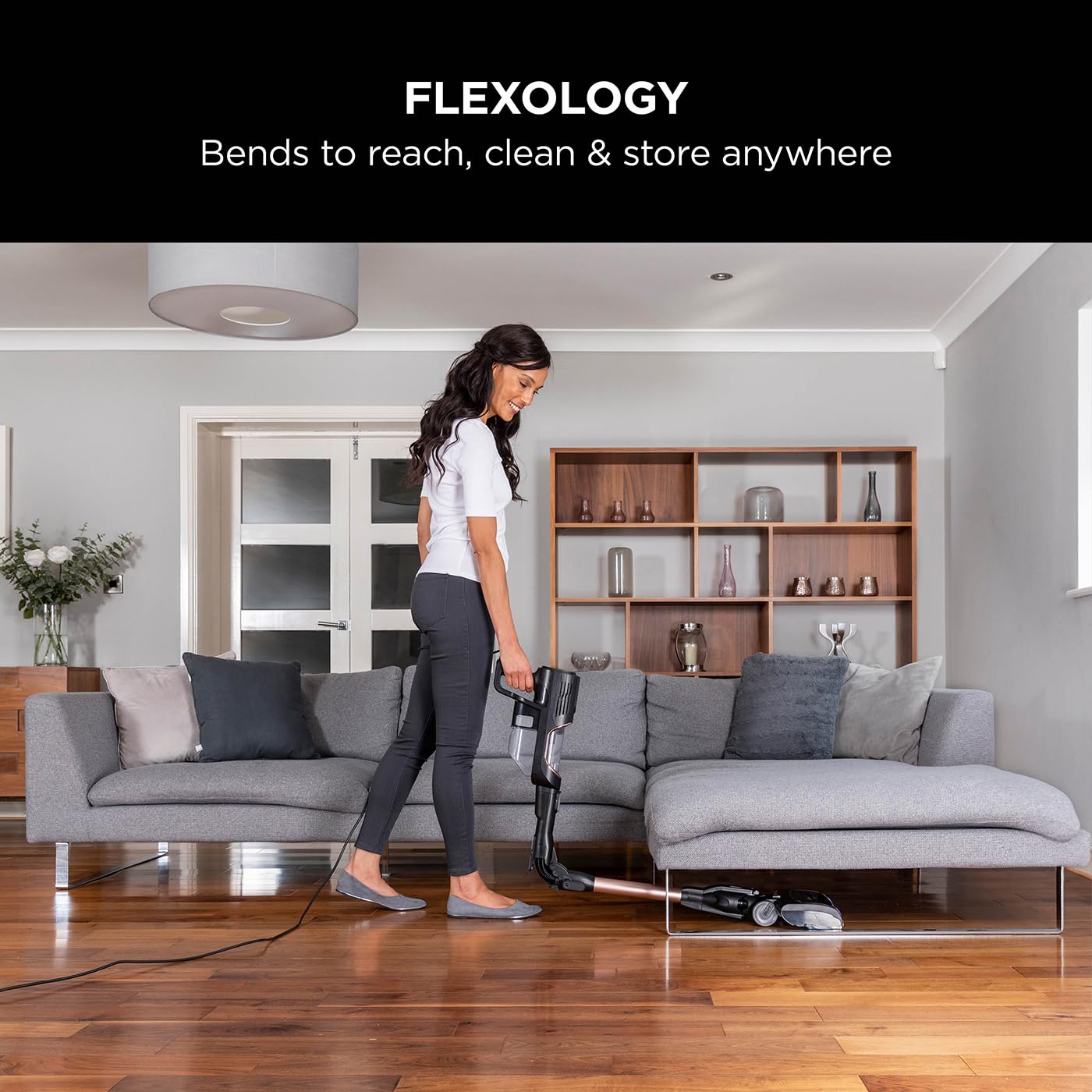 Shark HZ500UKT Corded Stick Vacuum Cleaner – Anti Hair Wrap, DuoClean, Rose Gold