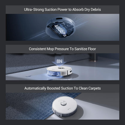 EZVIZ RE5 Plus Robot Vacuum & Mop – 4000Pa, Self-Emptying, LiDAR