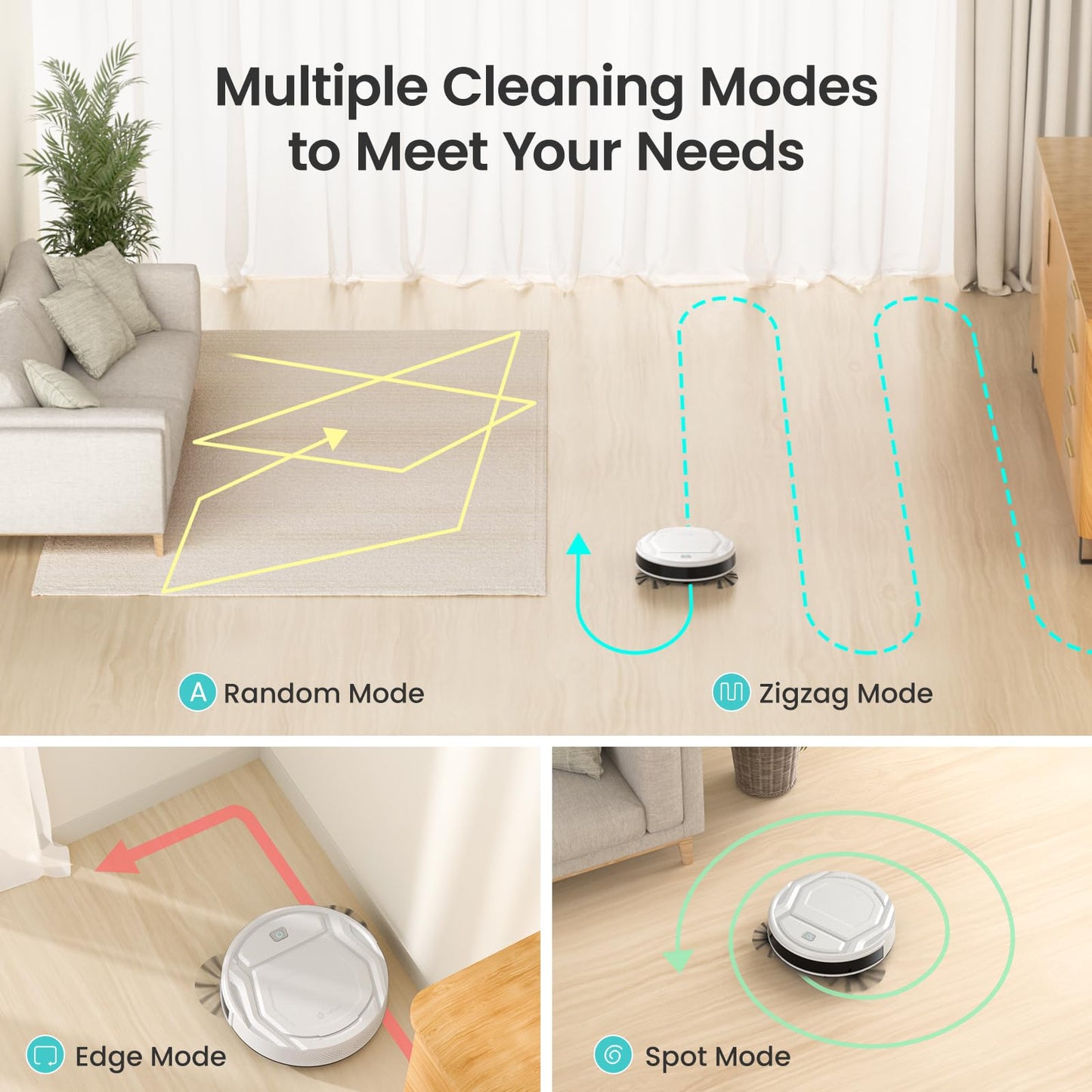 Lefant M210 Robot Vacuum Cleaner – 2200Pa Suction, Self-Charging, Wi-Fi & Alexa Control