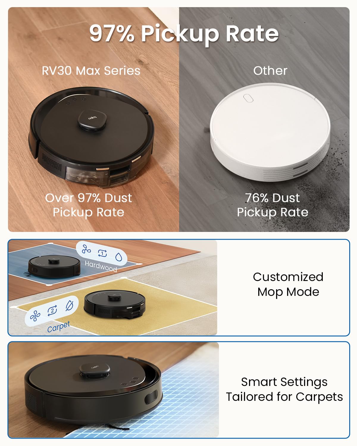 Tapo RV30 Max Plus Robot Vacuum & Mop – 5300Pa Suction, Auto-Empty, Alexa & Google