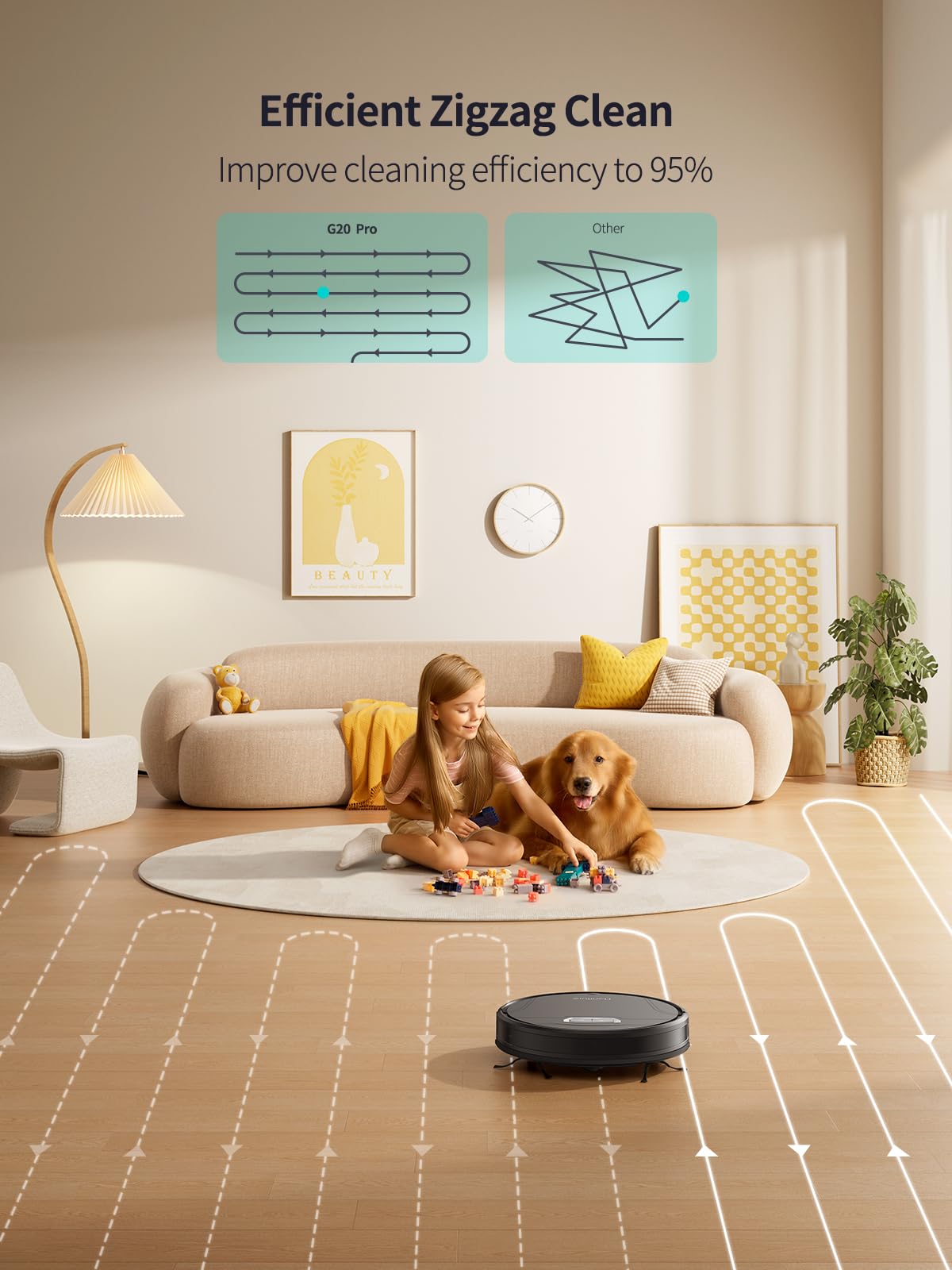 HONITURE G20 PRO Robot Vacuum & Mop – 4,500Pa Suction, App & Voice Control