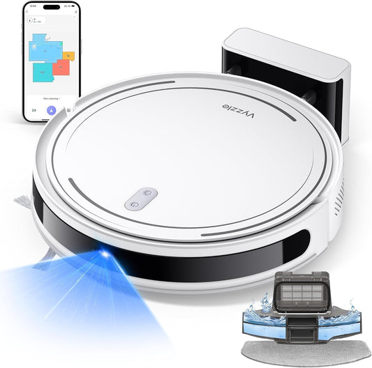 Vyzzle D10 Robot Vacuum Cleaner with Mop – 5,000Pa Suction & LiDAR Navigation
