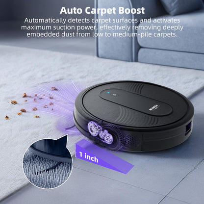 MONSGA 3-in-1 Robot Vacuum & Mop – 3000Pa Suction, 140 Min Runtime, App & Voice Control