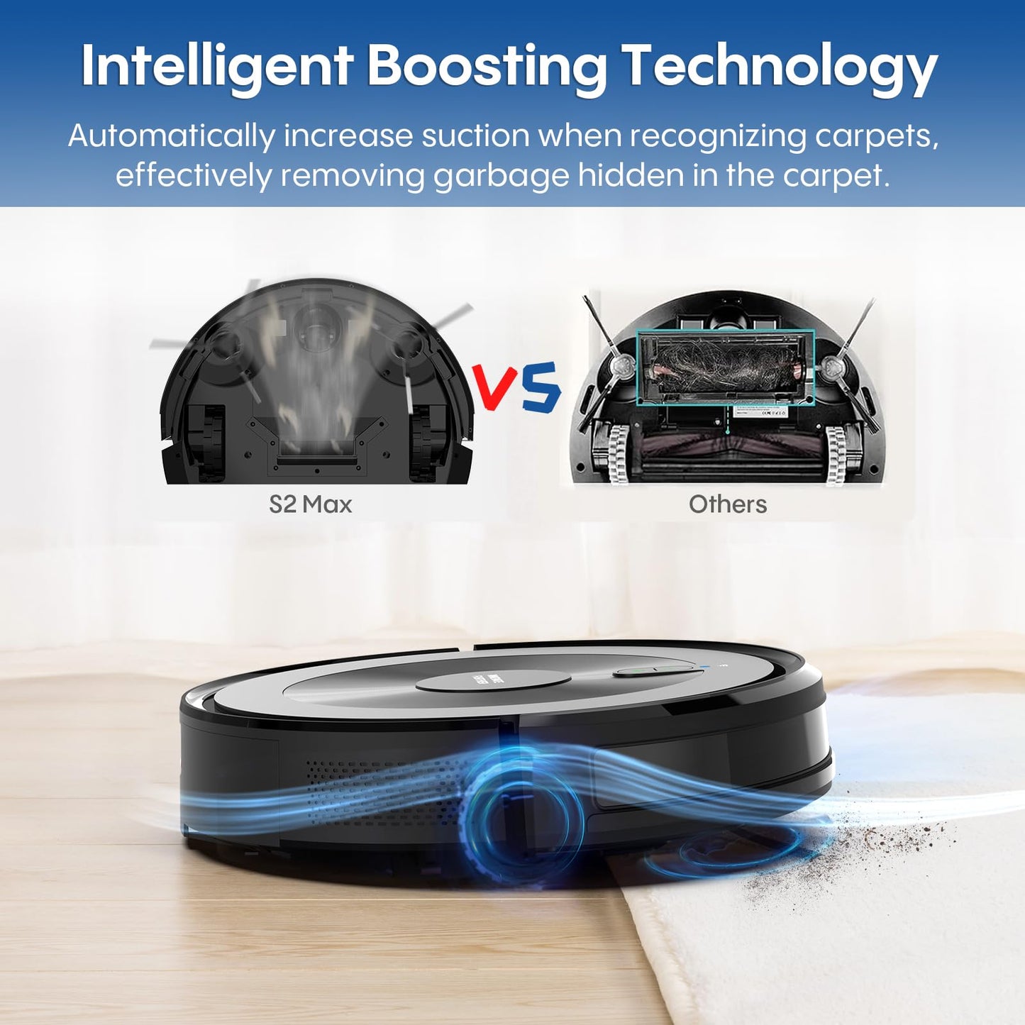 Deenkee Robot Vacuum Cleaner with Mop – 4000Pa Suction, WiFi/App Control