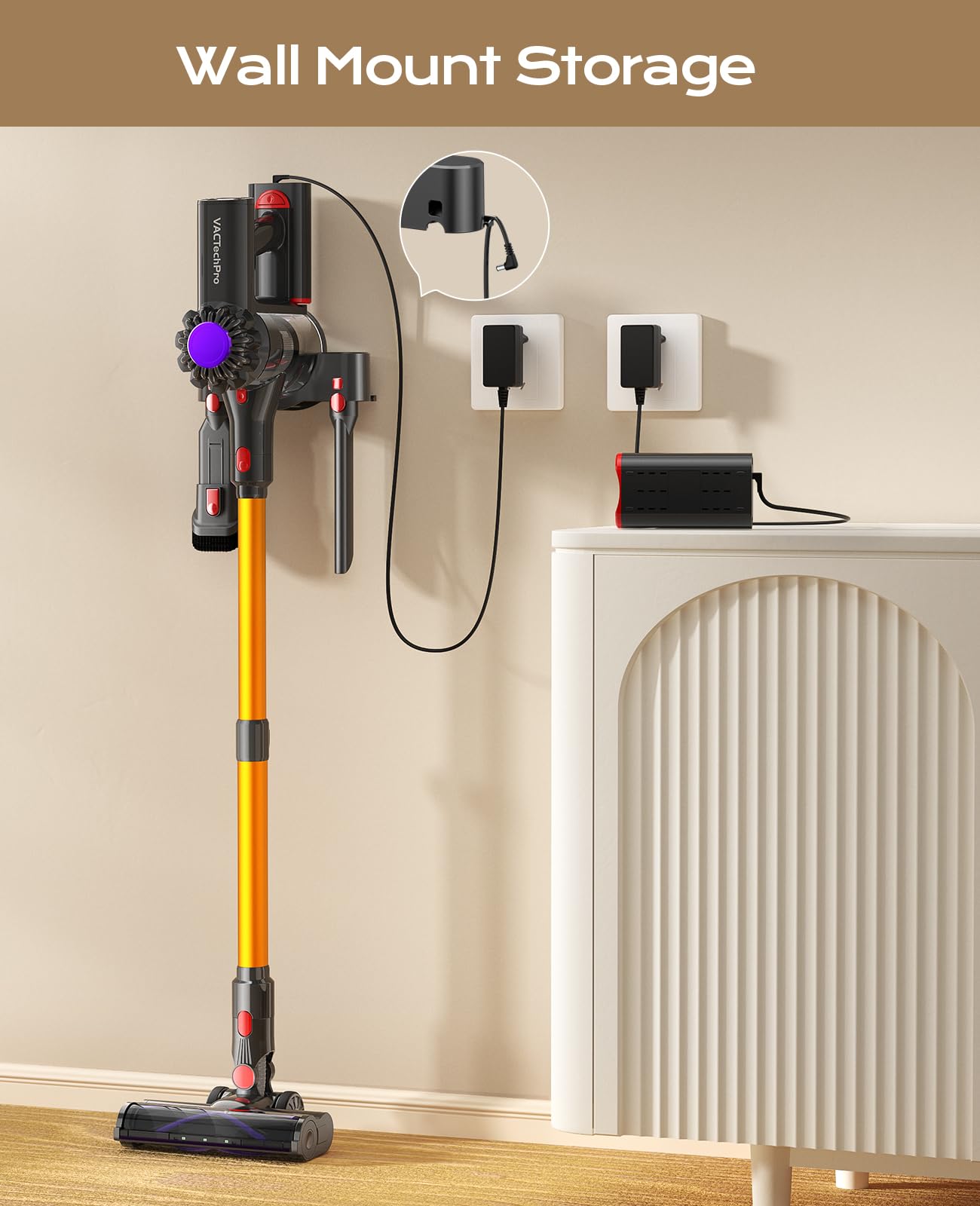 VACTechPro V15 Cordless Stick Vacuum Cleaner – 6-in-1, 35KPA Suction, Gold