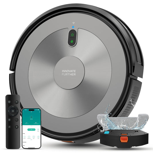 Robot Vacuum & Mop – 4000Pa Suction, Self-Charging, WiFi & Voice Control