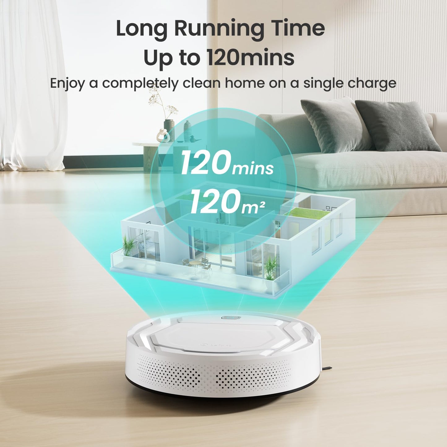 Lefant M210 Robot Vacuum – 2200Pa Suction, Wi-Fi & Alexa Control