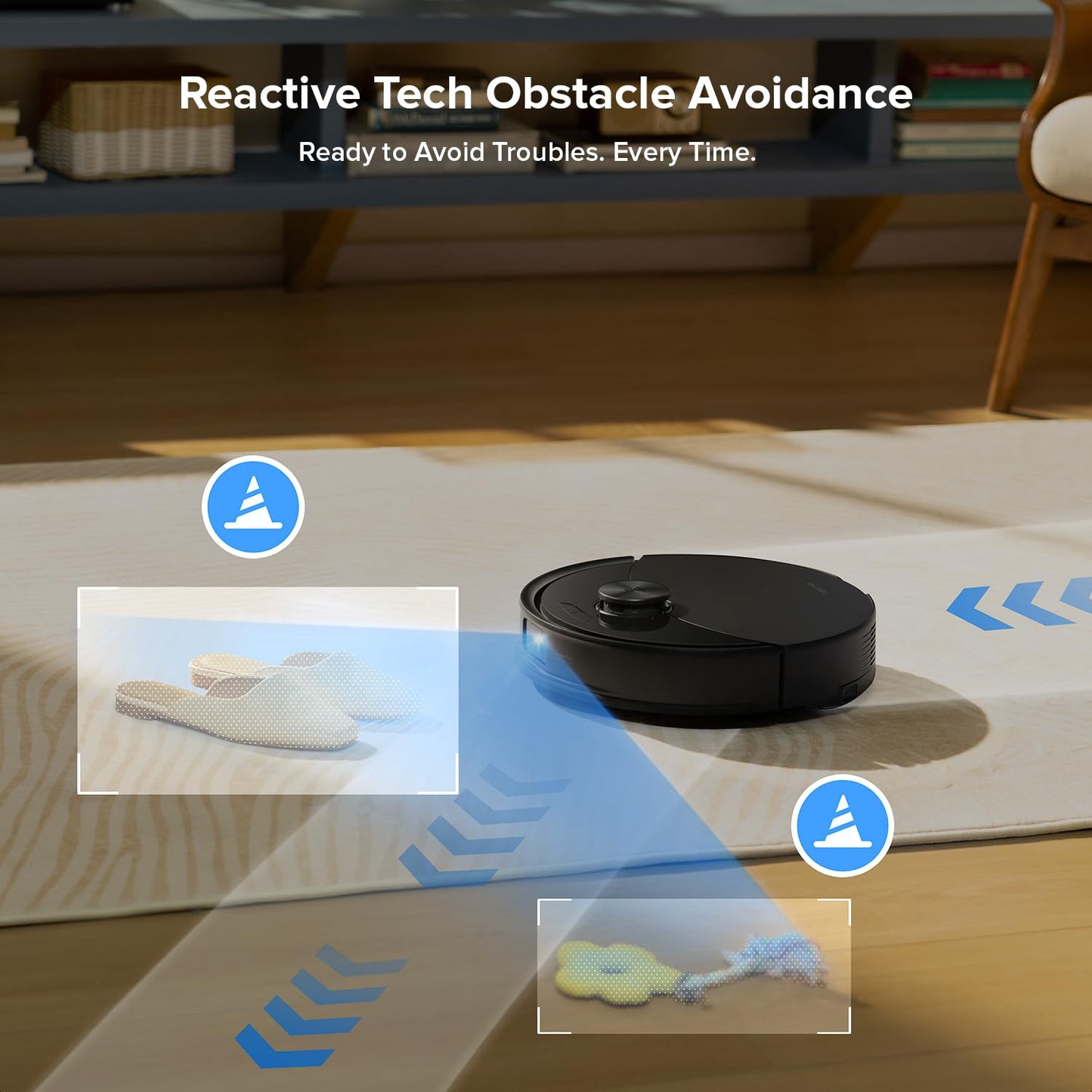 roborock Q10 S5+ Robot Vacuum – Self-Emptying, 10,000Pa Suction, Dual Anti-Tangle, Auto-Lifting Mop