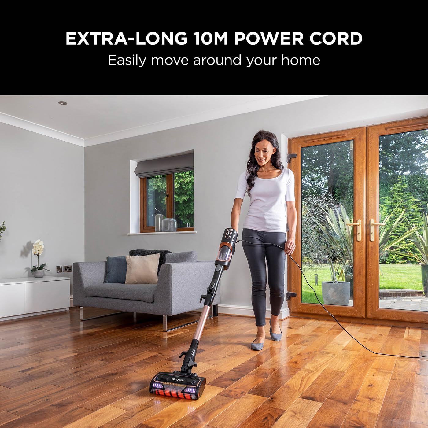 Shark HZ500UKT Corded Stick Vacuum Cleaner – Anti Hair Wrap, DuoClean, Rose Gold
