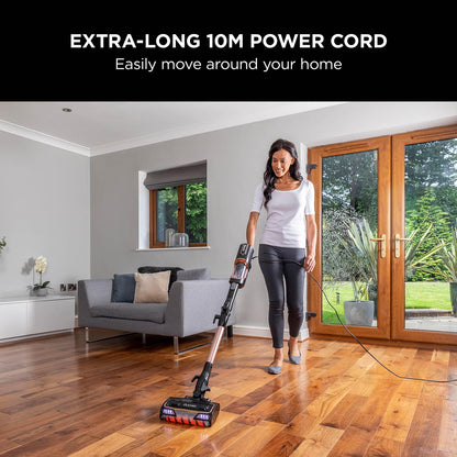 Shark HZ500UKT Corded Stick Vacuum Cleaner – Anti Hair Wrap, DuoClean, Rose Gold