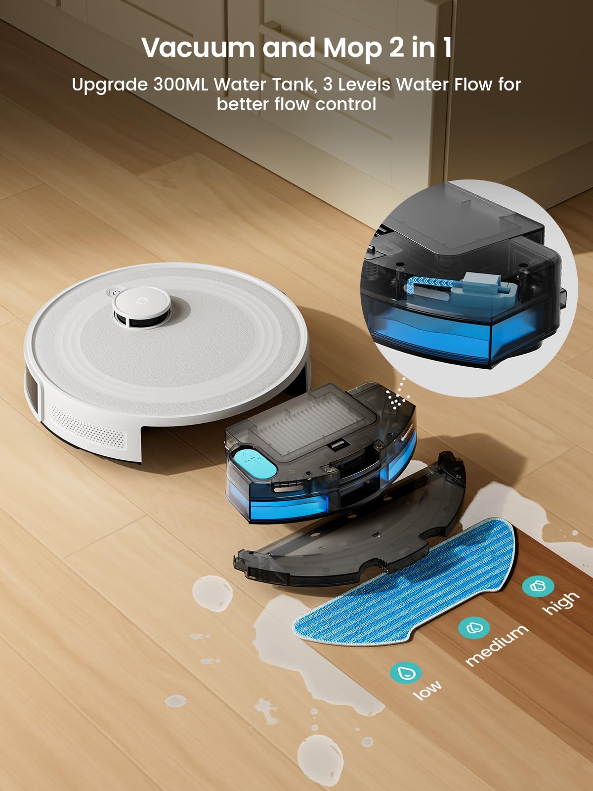 Lefant M2 Robot Vacuum & Mop – 6,000Pa Suction, Laser Navigation, App & Alexa Control