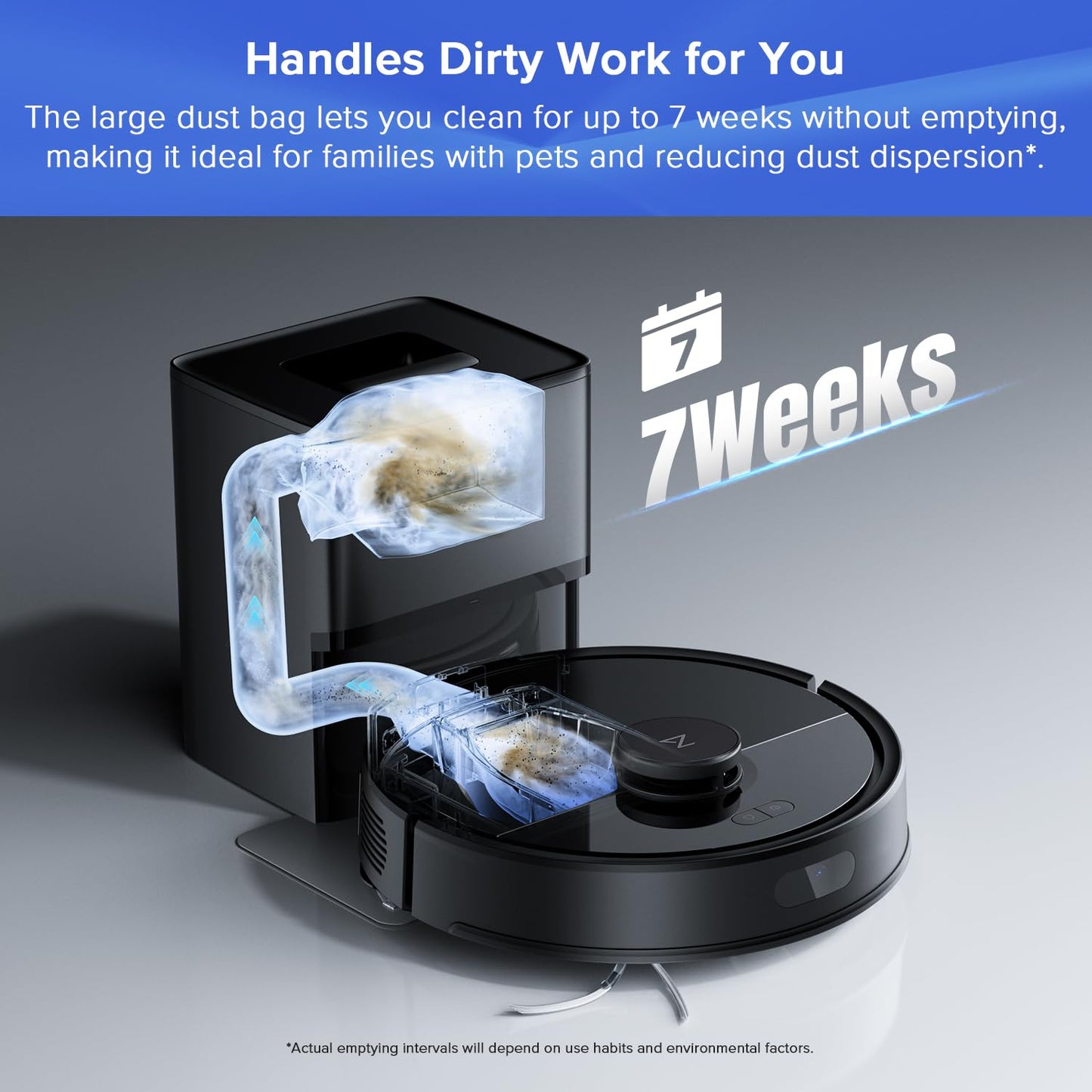 Roborock Q7 L5+ Robot Vacuum & Mop – 8,000Pa Suction, Self-Emptying, Pet Hair Friendly