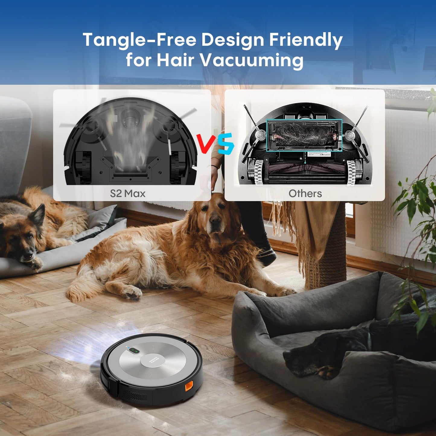 Robot Vacuum & Mop – 4000Pa Suction, Self-Charging, WiFi & Voice Control