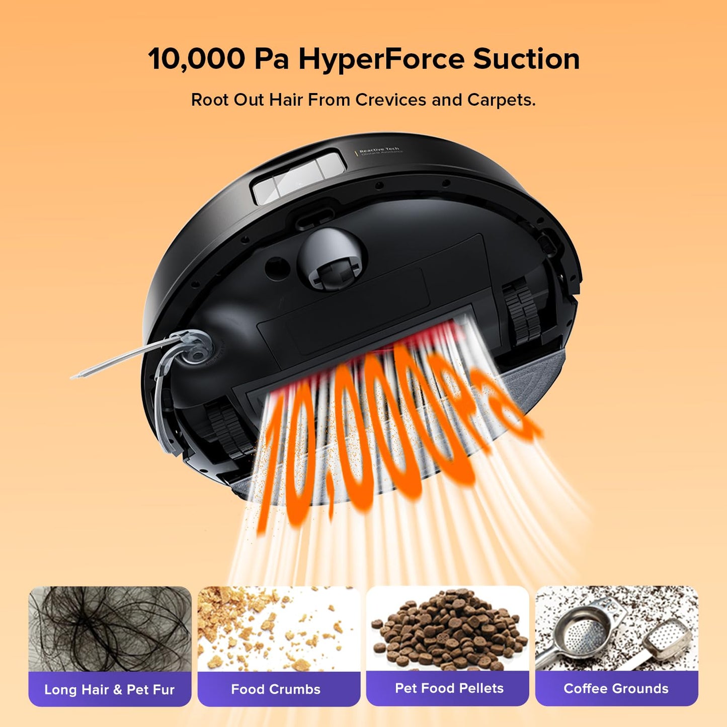 roborock Q10 S5+ Robot Vacuum – Self-Emptying, 10,000Pa Suction, Dual Anti-Tangle, Auto-Lifting Mop