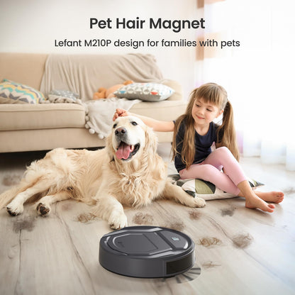 Lefant M210P Robot Vacuum Cleaner – Thin, Self-Charging, Pet Hair & Carpet Friendly
