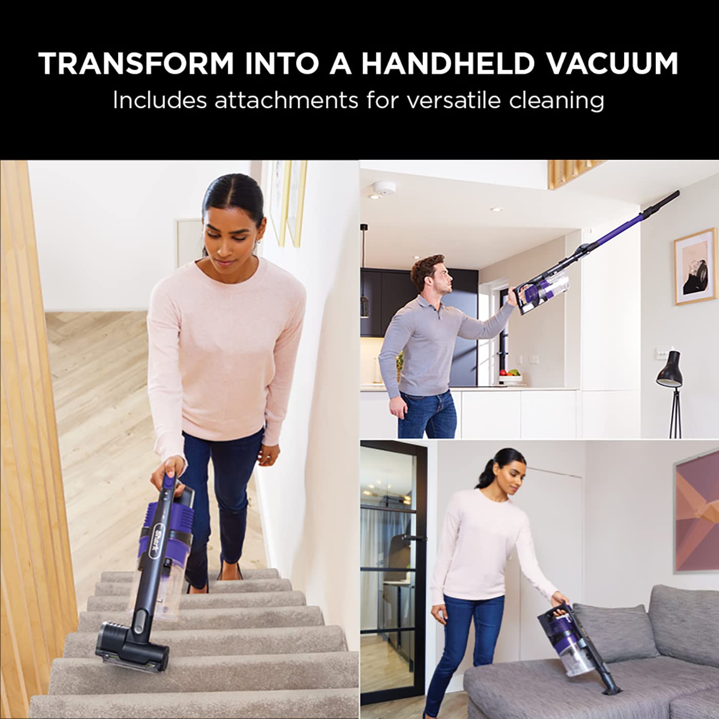 Shark Cordless Stick Vacuum Cleaner with Flexology, Anti Hair Wrap & Pet Tool – 40 min Runtime, Purple