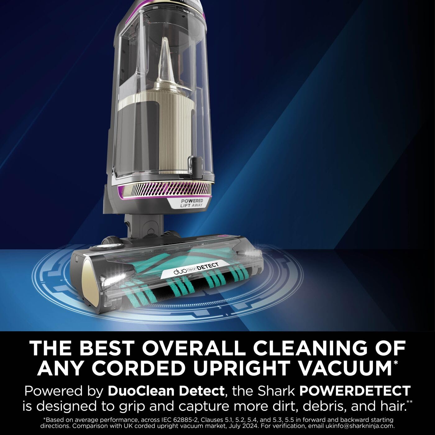 Shark AZ3900UKTBK Corded Upright Vacuum Cleaner – DuoClean Detect, Anti Hair Wrap, Charcoal