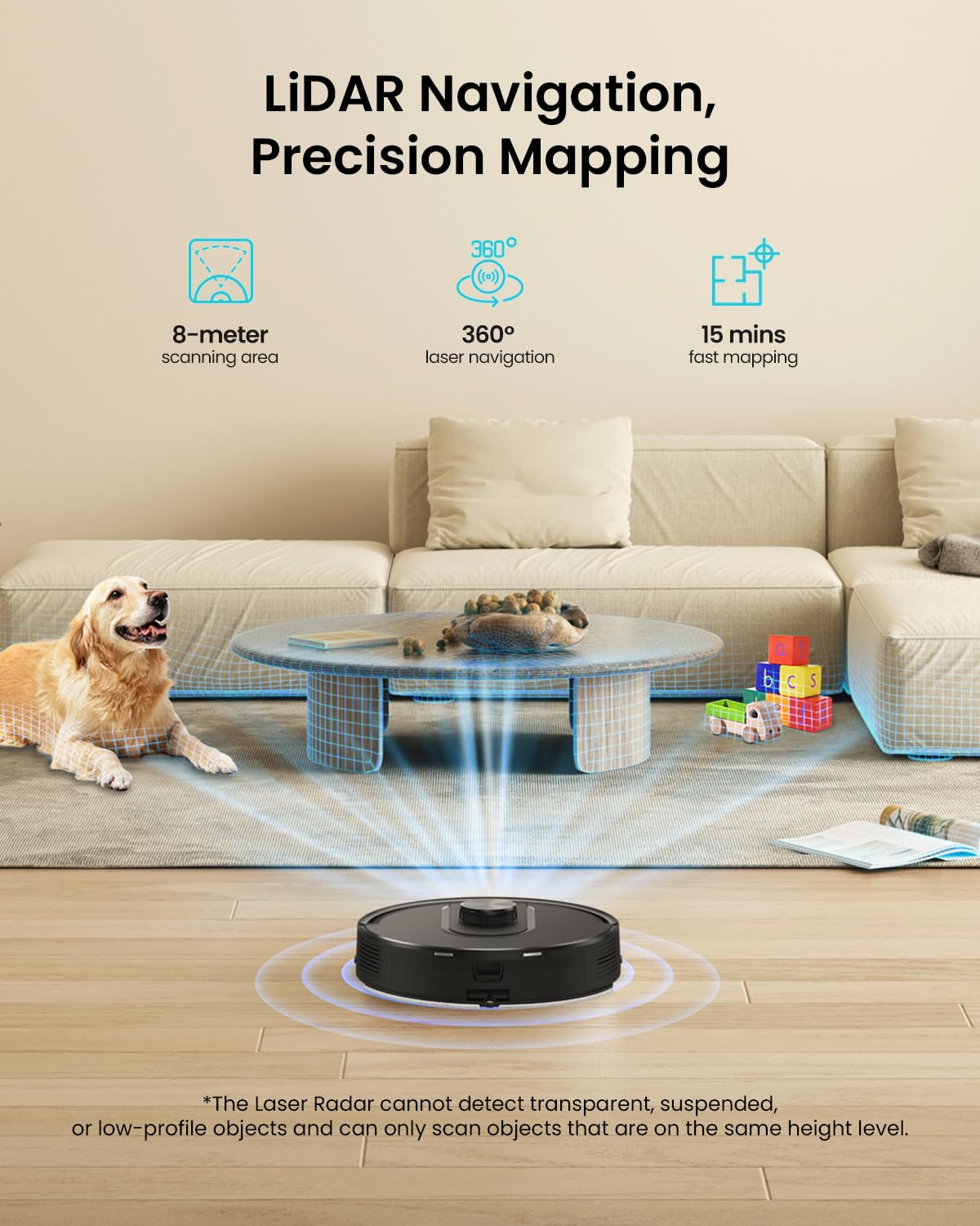 Vexilar Self-Emptying Robot Vacuum & Mop – 5000Pa Suction, 60-Day Hands-Free