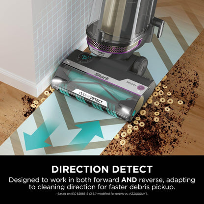 Shark AZ3900UKTBK Corded Upright Vacuum Cleaner – DuoClean Detect, Anti Hair Wrap, Charcoal