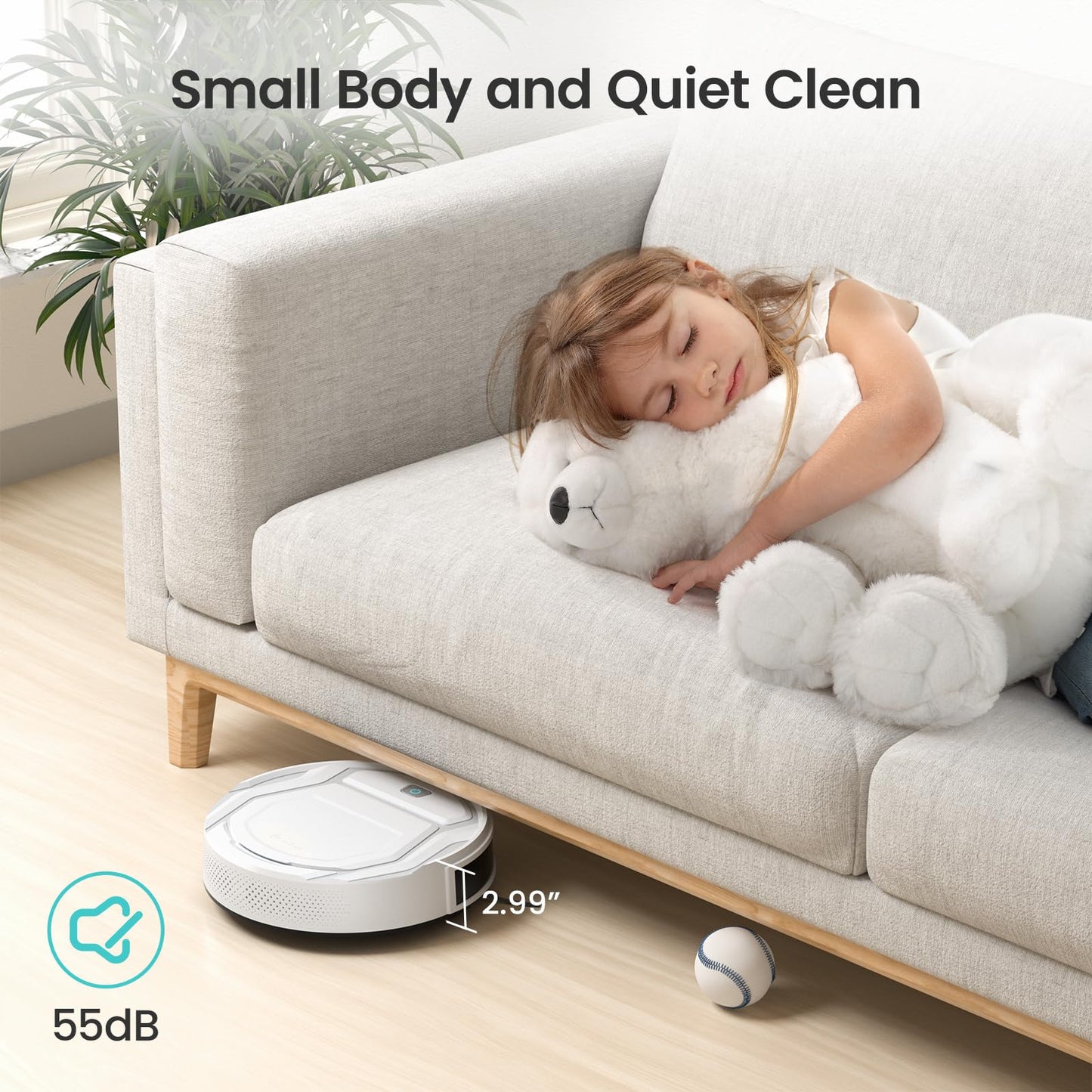 Lefant M210 Robot Vacuum – 2200Pa Suction, Wi-Fi & Alexa Control
